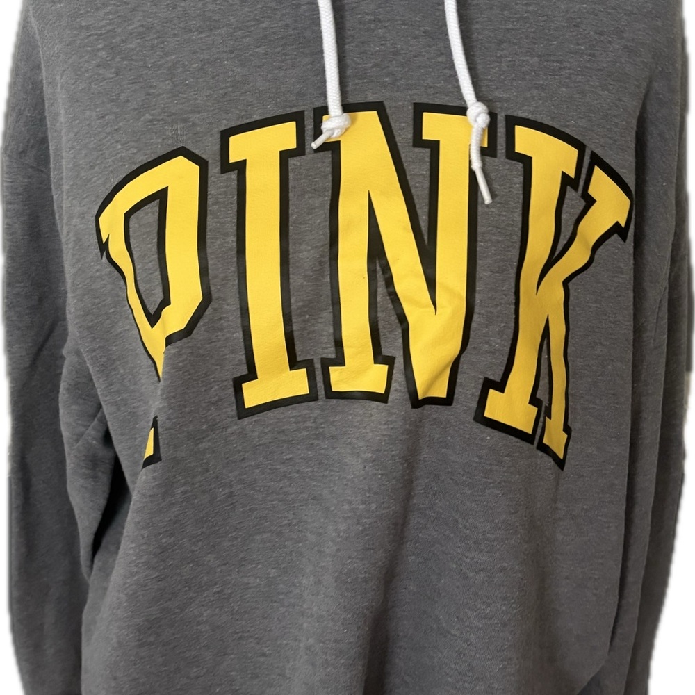 PINK Victoria's Secret Gray and Yellow Sweatshirt Size Large